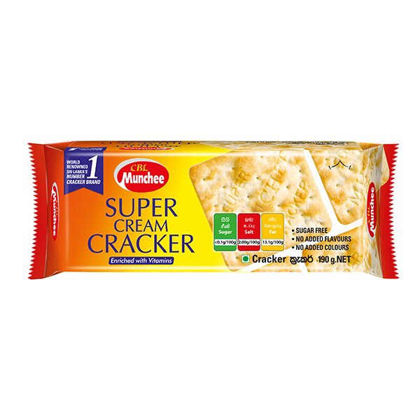 Munchee Super Cream Cracker 190g Packet